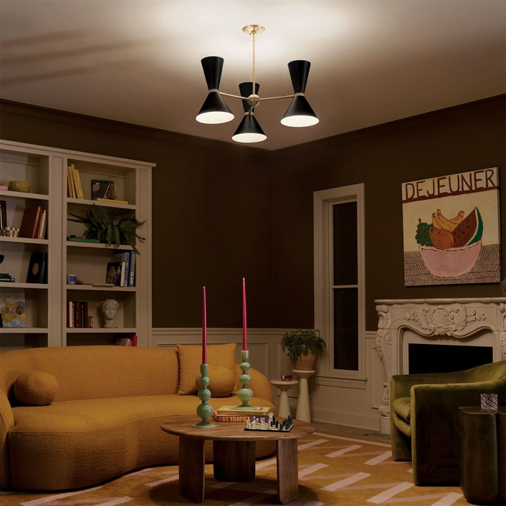 Lustre 6 Lumières Acier — vue 3