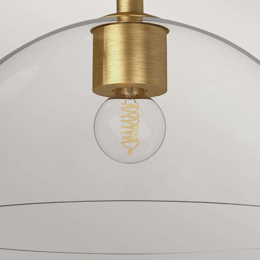 Suspension 1 Lumière Acier, Verre Transparent — vue 3