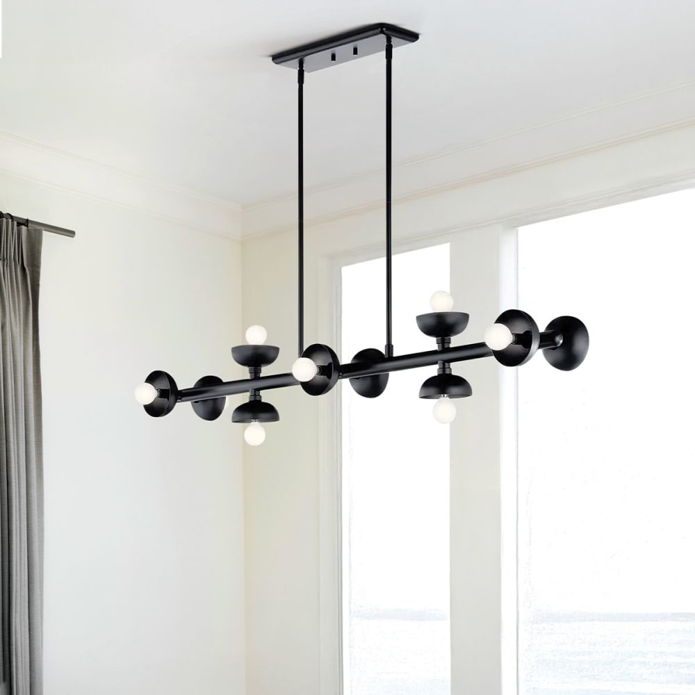 Suspension linéraire 1 Lumière Acier — vue 3