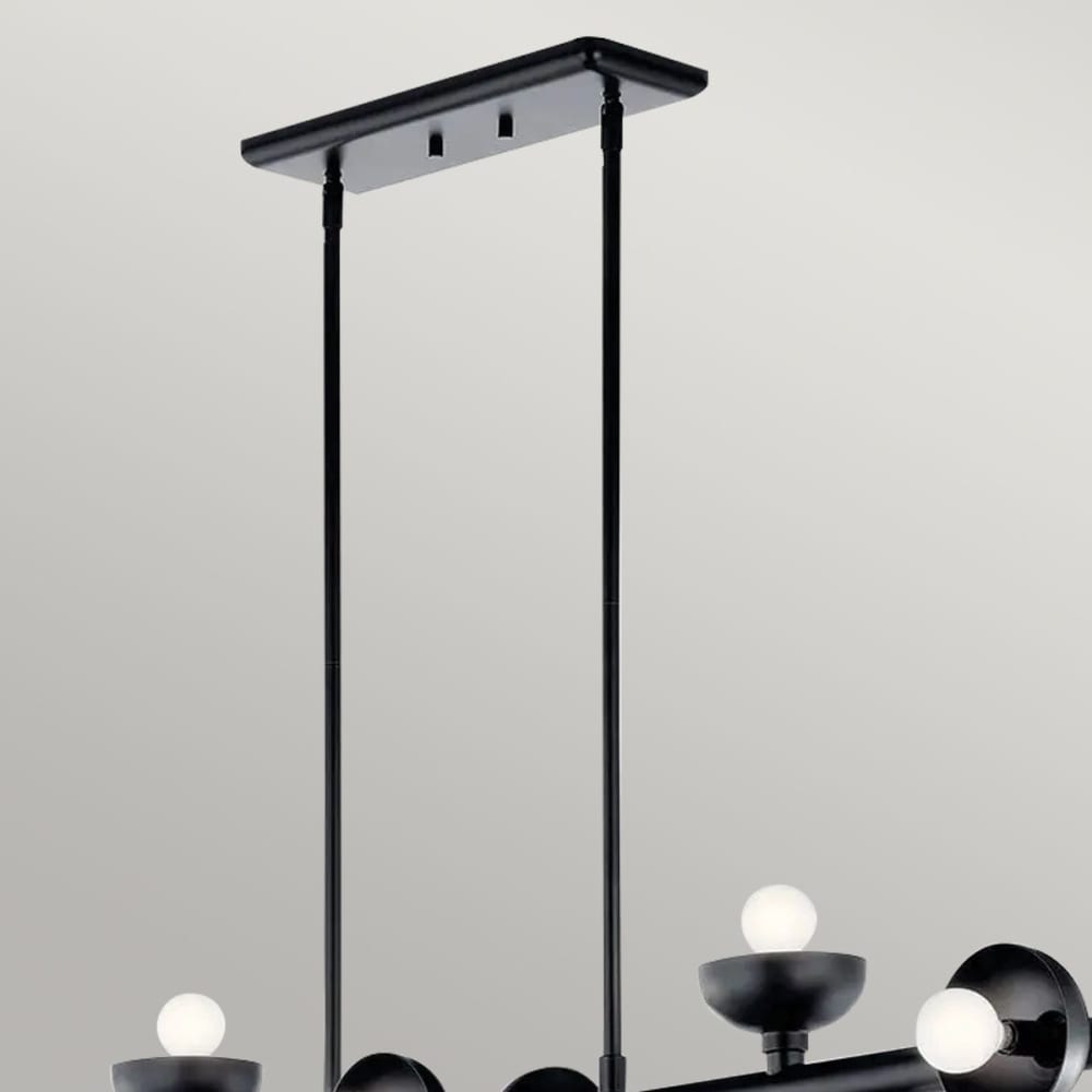 Suspension linéraire 1 Lumière Acier — vue 4
