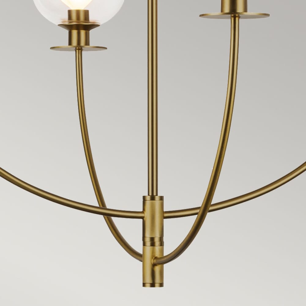 Lustre 4 Lumières Acier, Verre Transparent — vue 4