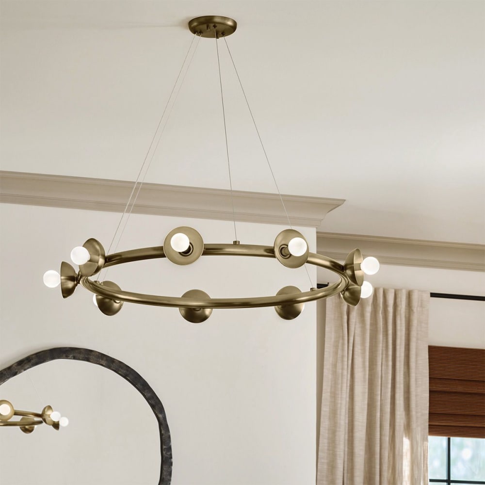 Lustre 9 Lumières Acier — vue 4