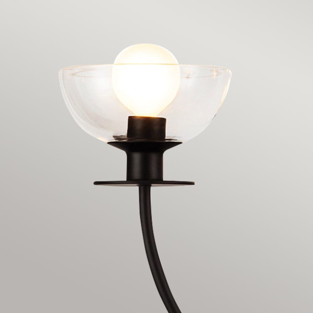 Lustre 4 Lumières Acier, Verre Transparent — vue 4