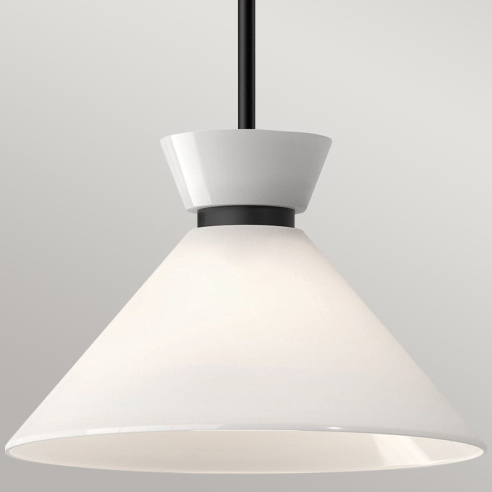 Suspension 1 Lumière Acier, Globe en Verre Opalin — vue 4