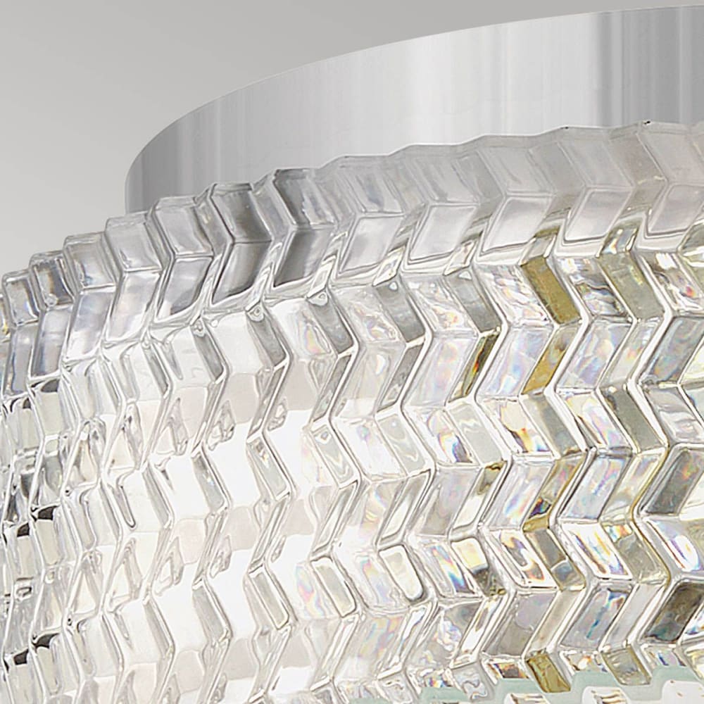 Plafonnier Acier, Verre Chrome — vue 3