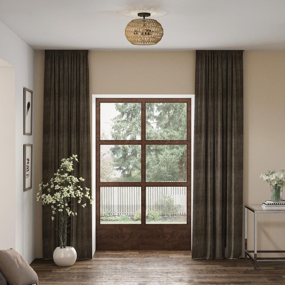 Semi-Plafonnier Acier, Verre Naturel Bronze palladien — vue 4