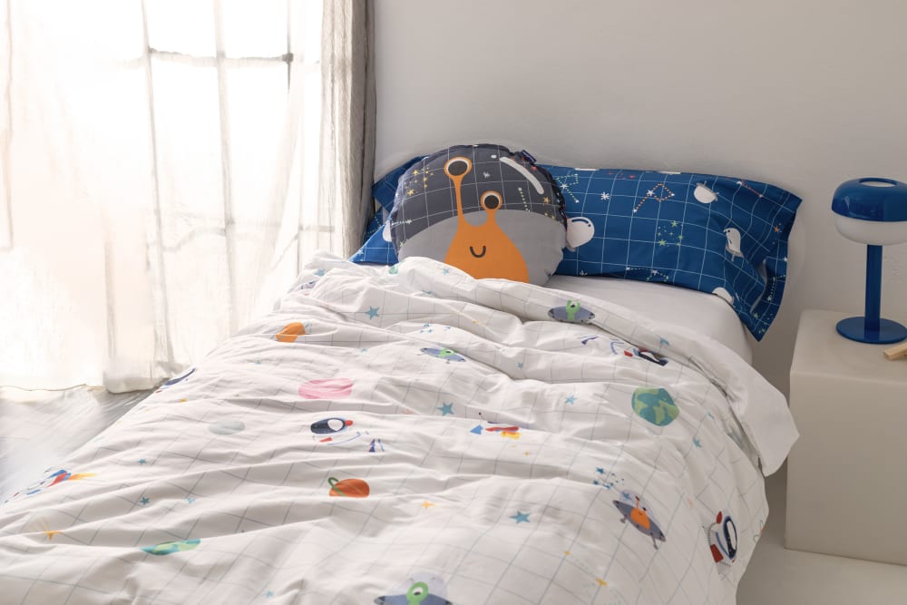 Bettbezug 2-teiliges Set aus 100% Baumwolle 155x220 cm Mehrfarbig
