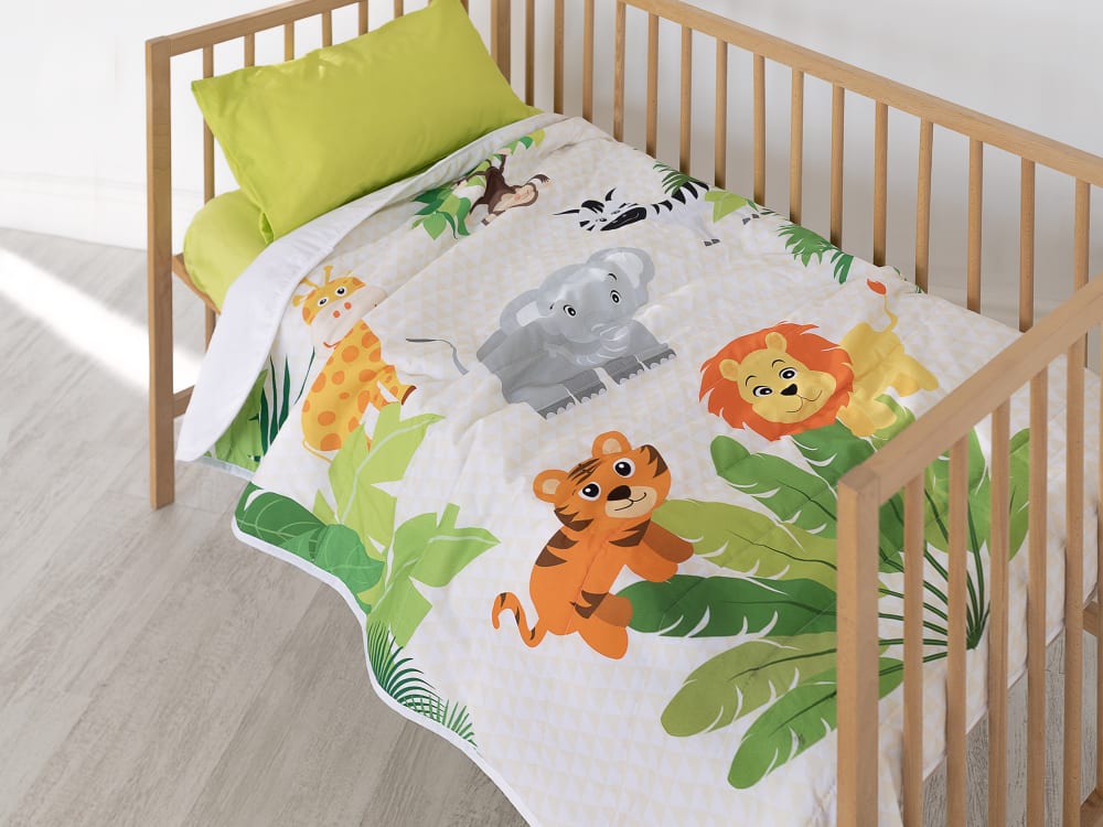 Happy Friday Tagesdecke aus 100 % Baumwolle 100x130 cm (Kinderbett) Mehrfarbig style modern MEHRFARBIG BAUMWOLLE Baby