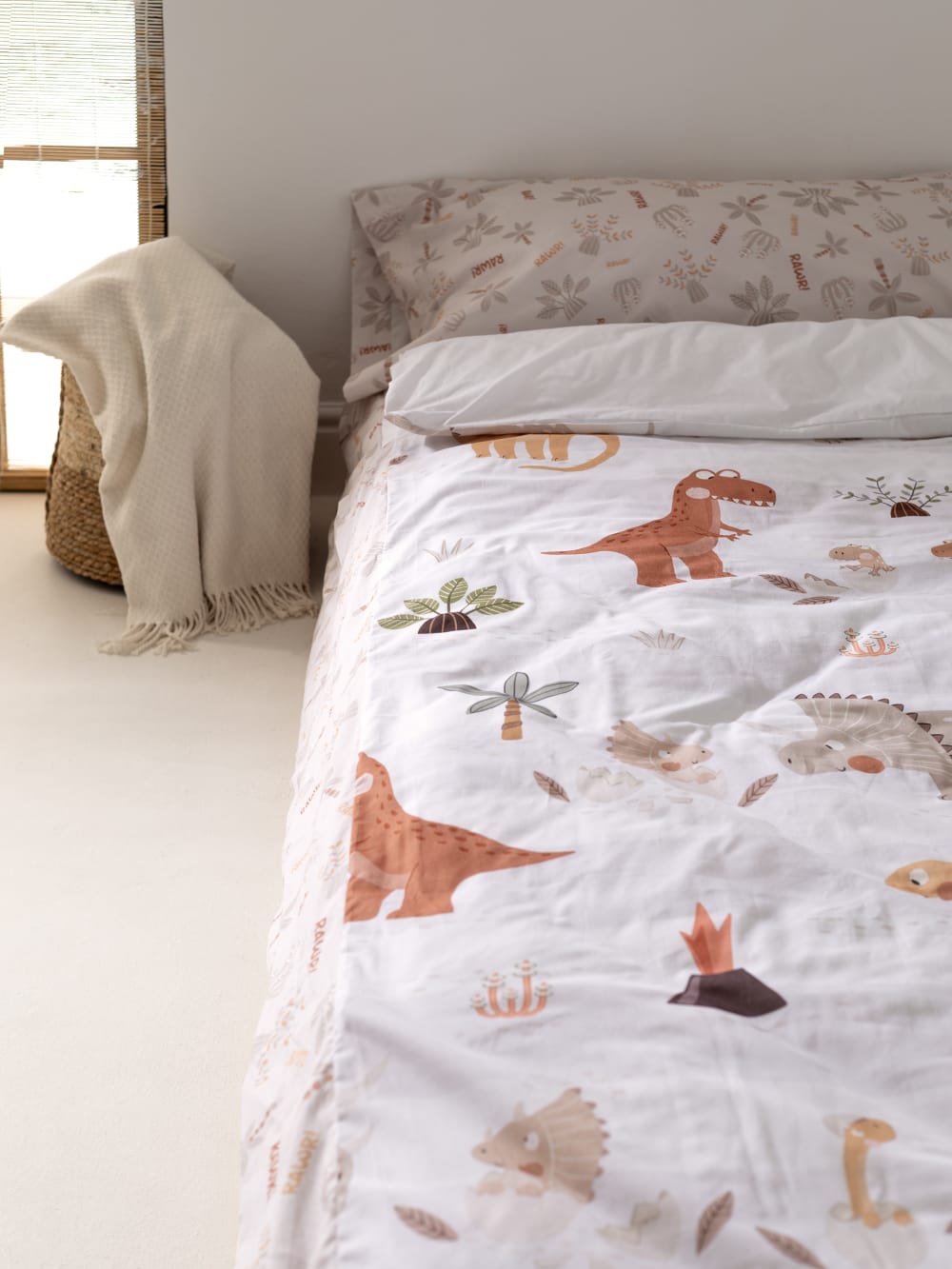 Kinder schlafsack Dino family 90x200 cm Ohne füllung - Maisons Du
