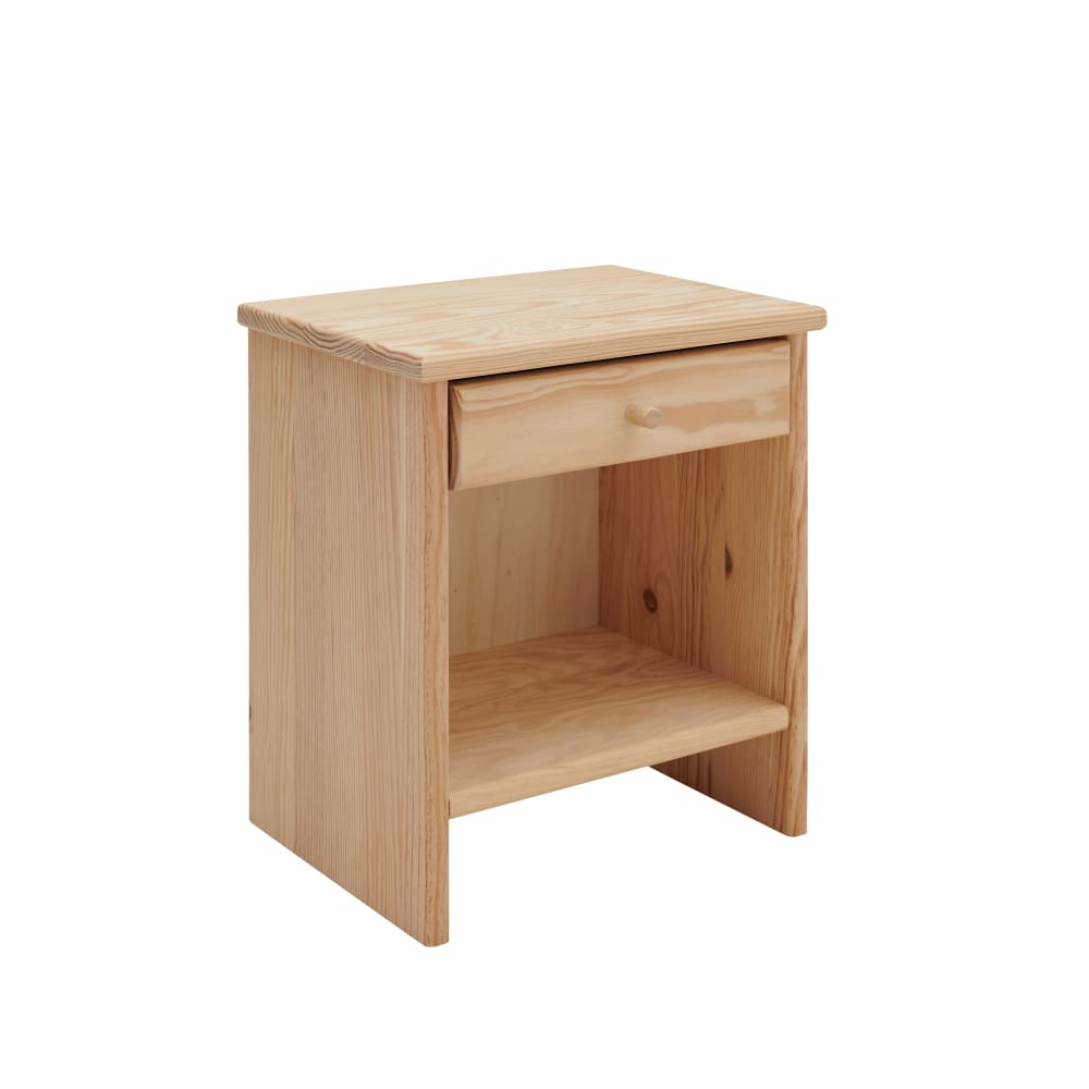 Table de chevet 1 tiroir en bois massif coloris naturel