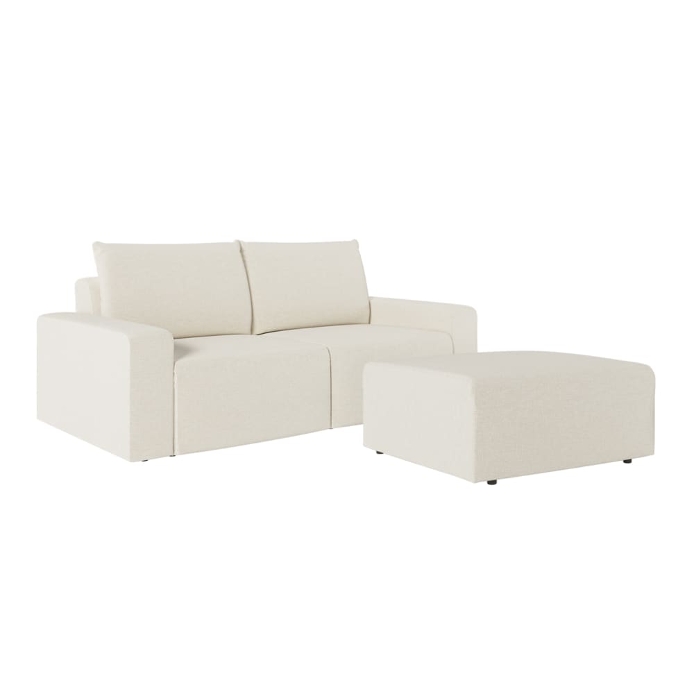Pack canapé droit places pouf