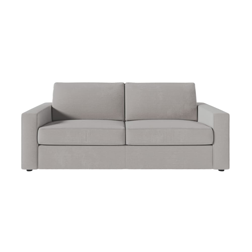 Canapé convertible couchage 160x190cm matelas 17cm tissu gris clair