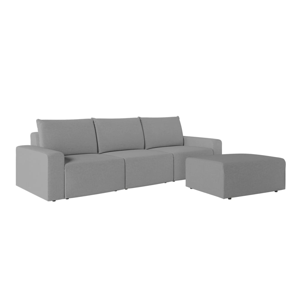 Pack canapé droit places pouf