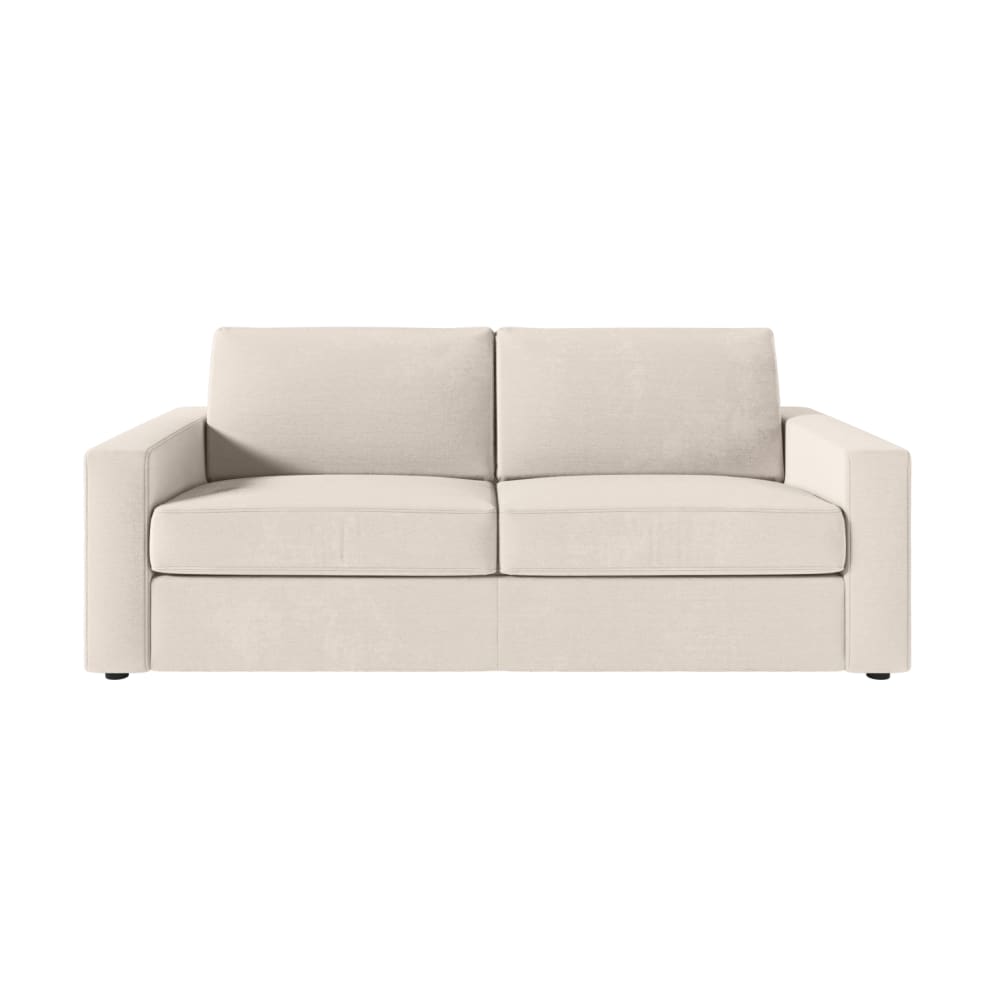 Canapé convertible couchage 140x190cm matelas 17cm tissu beige