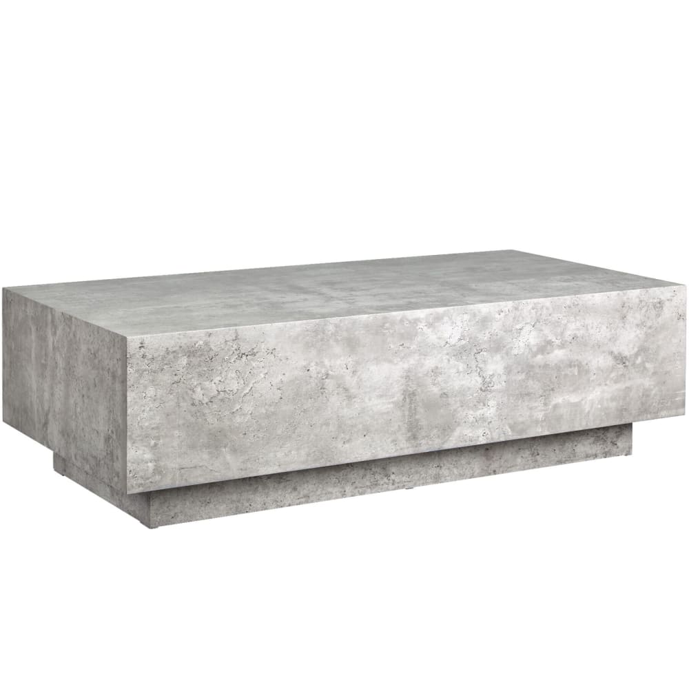 Table basse en bois mdf sans montage 120 x 60 x 35 cm aspect béton