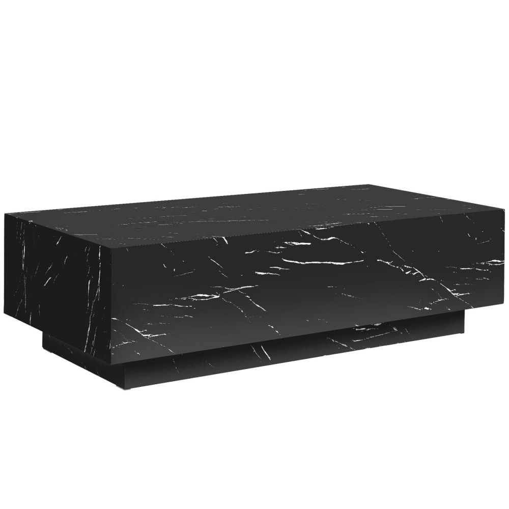 Table basse en bois MDF sans montage 120 x 60 x 35 cm aspect marbre