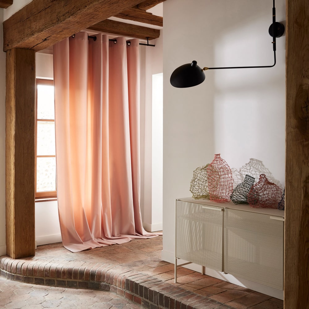 Rideau velours mat au - rose