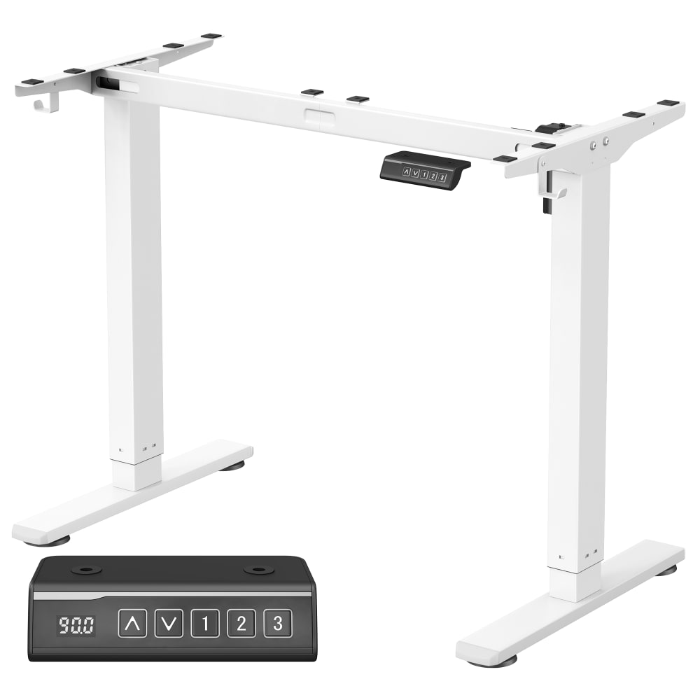 Cadre de bureau sans plateau support de bureau réglable blanc