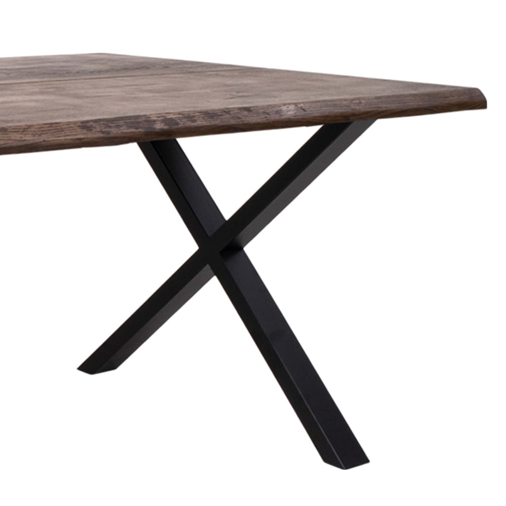 Table à manger 240x95x76 cm en chêne huilé fumé - AUKLET