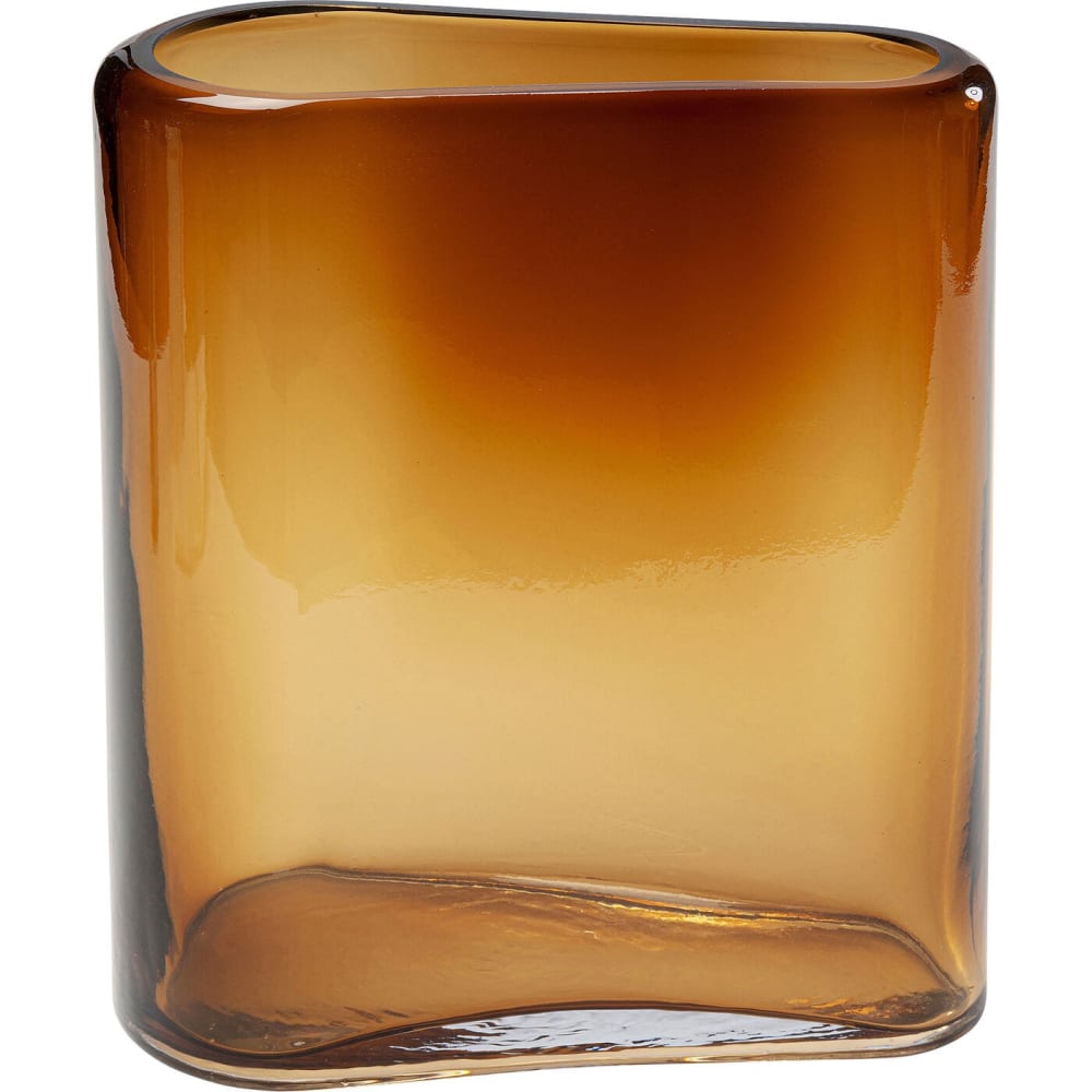 Vase en verre marron
