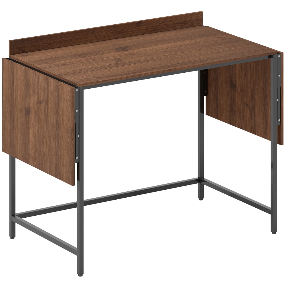 Homcom Klappschreibtisch 2-fach, Nussbaumholz style modern Beige Spanplatte