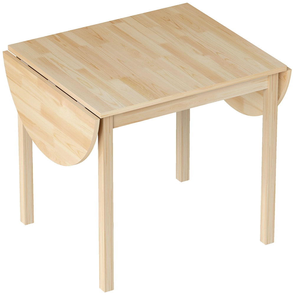 Table de salle à manger pliante extensible bois massif marron Table de salle à manger pliante extensible bois massif marron