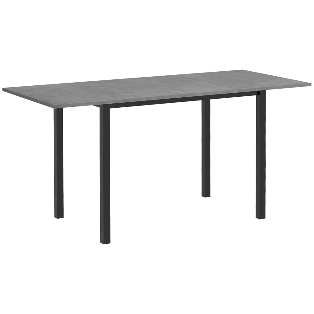 Table à manger extensible 6 personnes acier gris foncé