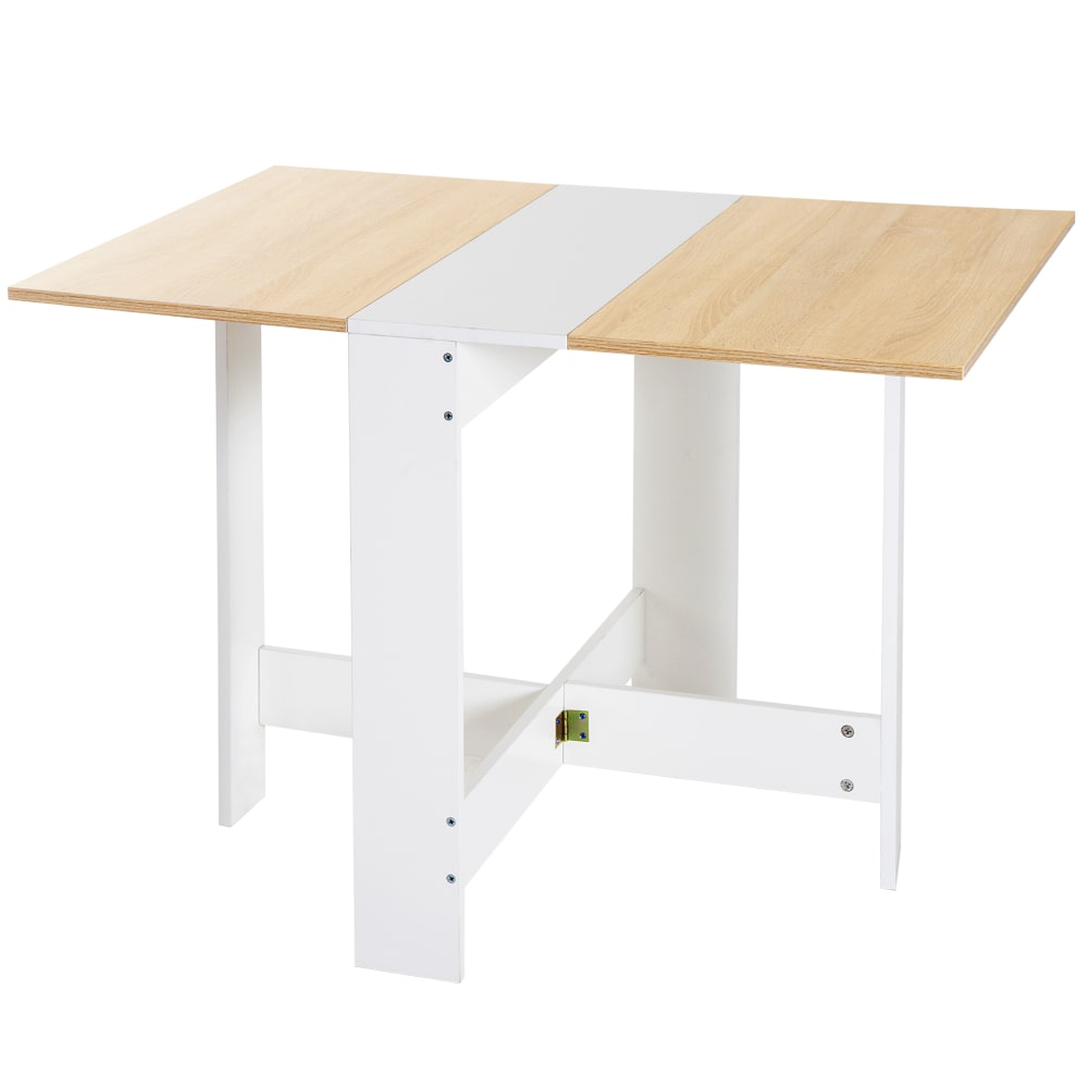 Homcom Klapp-Küchentisch, weiß & Eiche - Holz