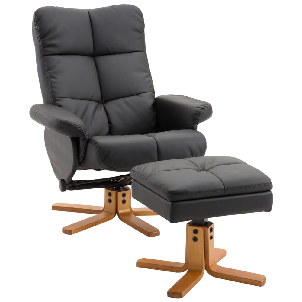 Fauteuil relax inclinable coffre rangement synthétique noire