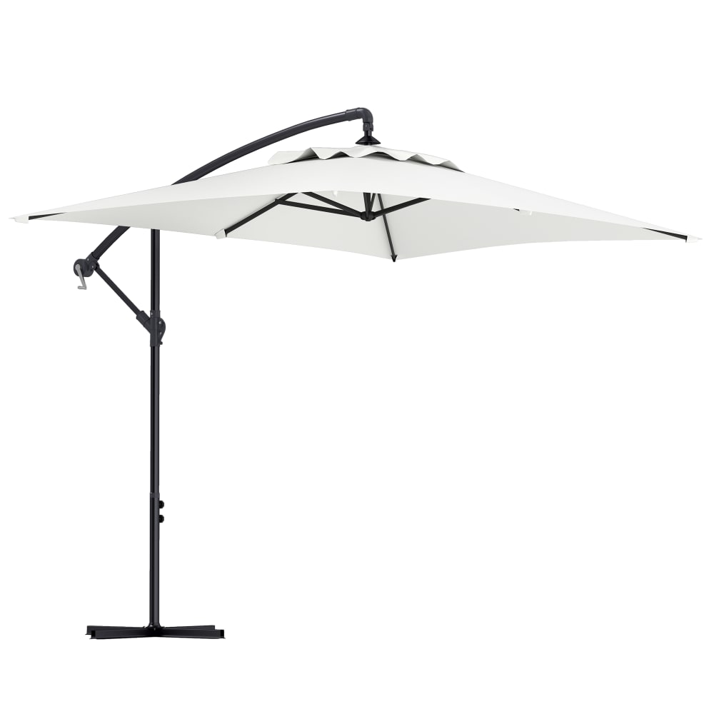Parasol rectangulaire extérieur 3x2m acier crème