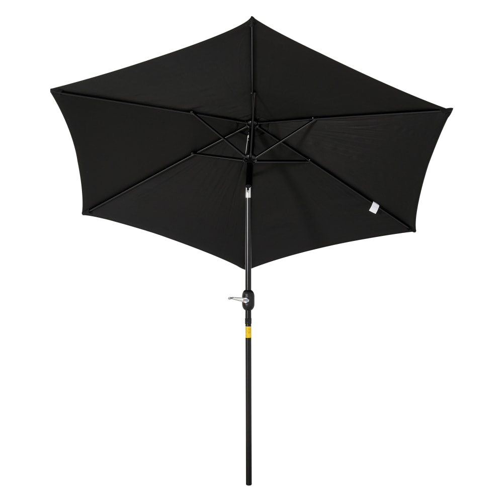 Parasol droit manivelle aluminium noir