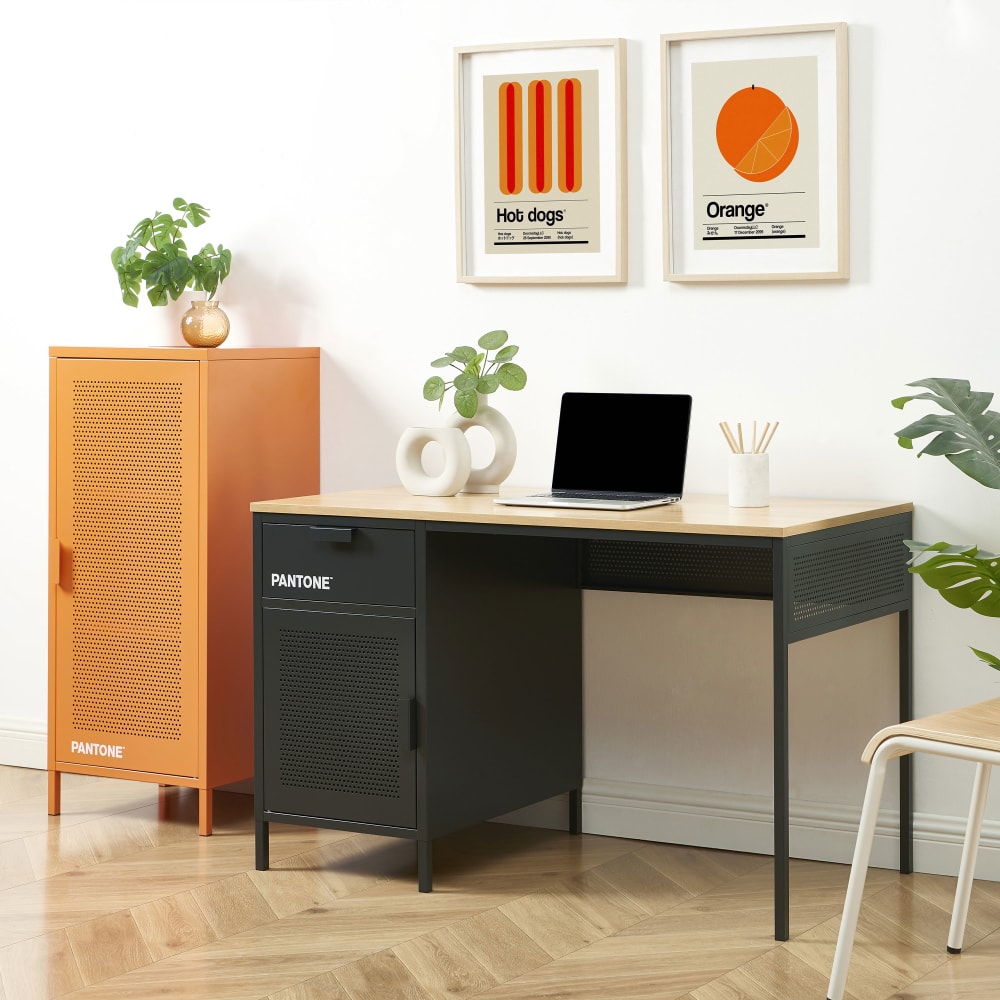 Bureau métal gris anthracite 120cm Bureau métal gris anthracite 120cm