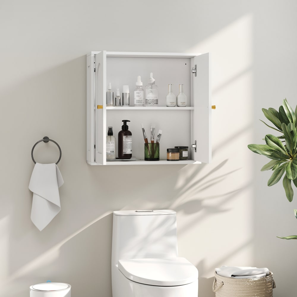 Badezimmer-Wandschrank, 2-türig, weißes MDF - Maisons Du Monde