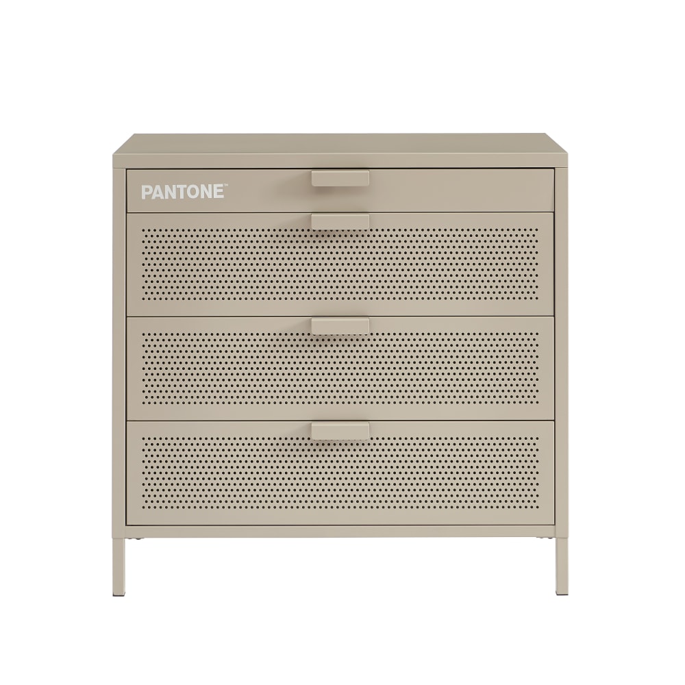 Commode métal taupe 4 tiroirs 80cm