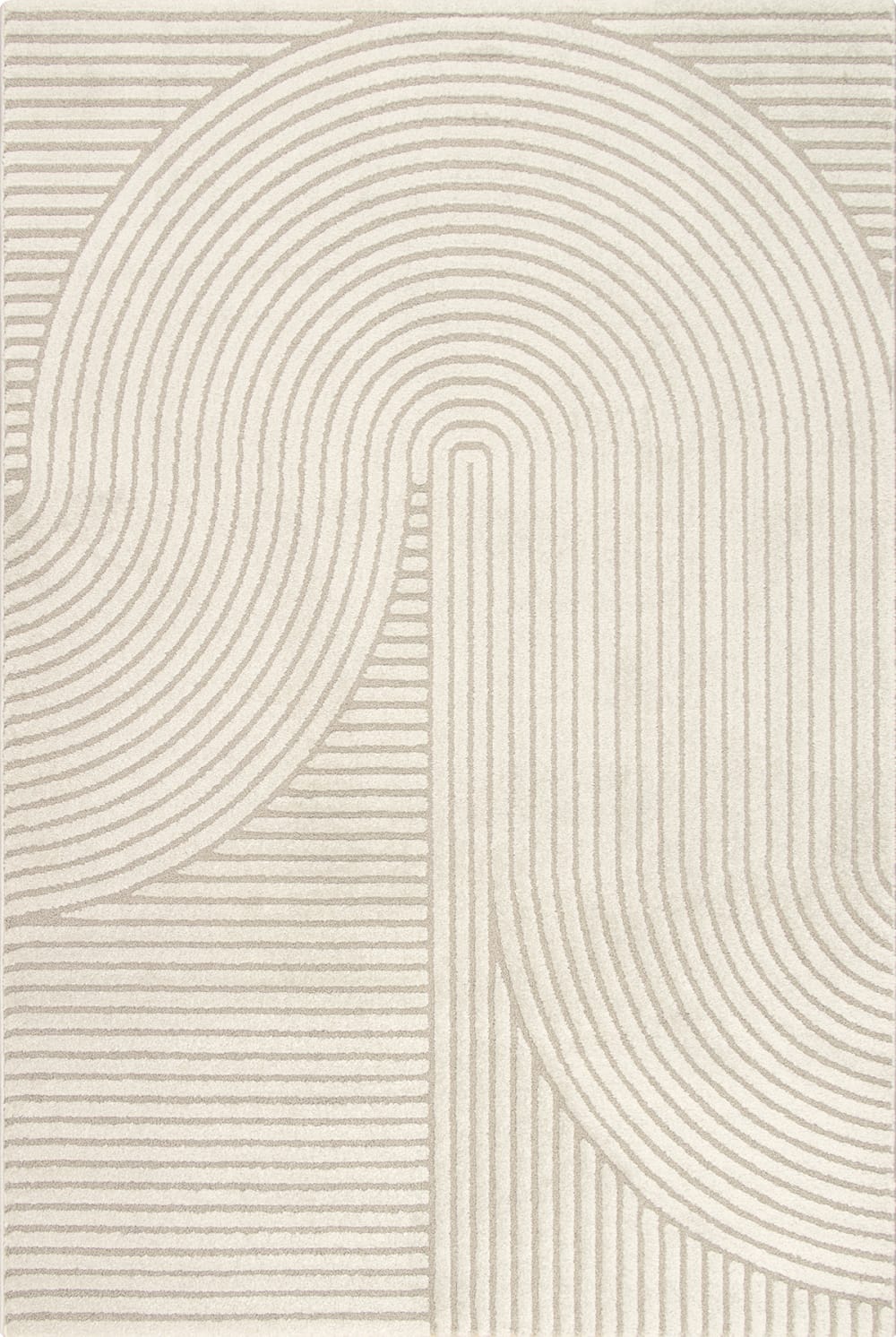 Alfombra diseño panglao moderna, alta densidad, beige, 240 x 340 cm