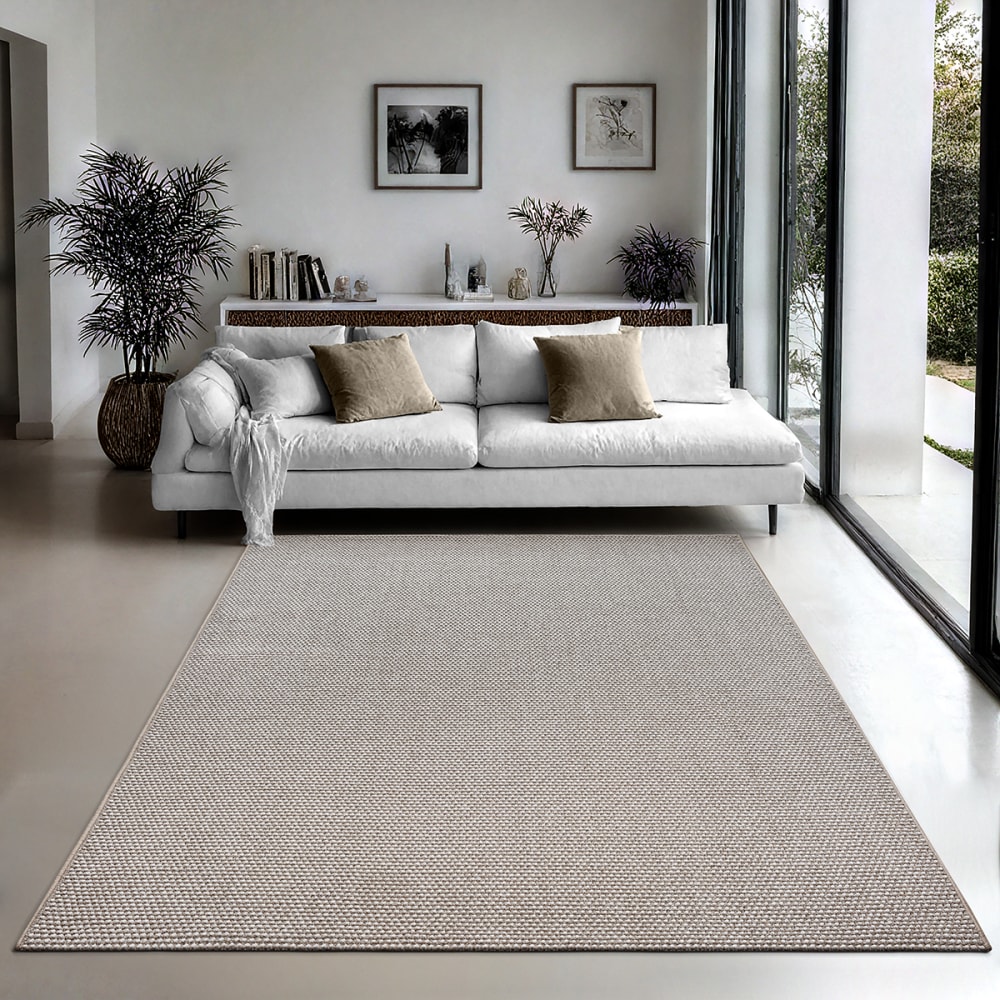 Tapis Mirella moderne tissage structuré, Beige, 80 x 250 cm — vue 3