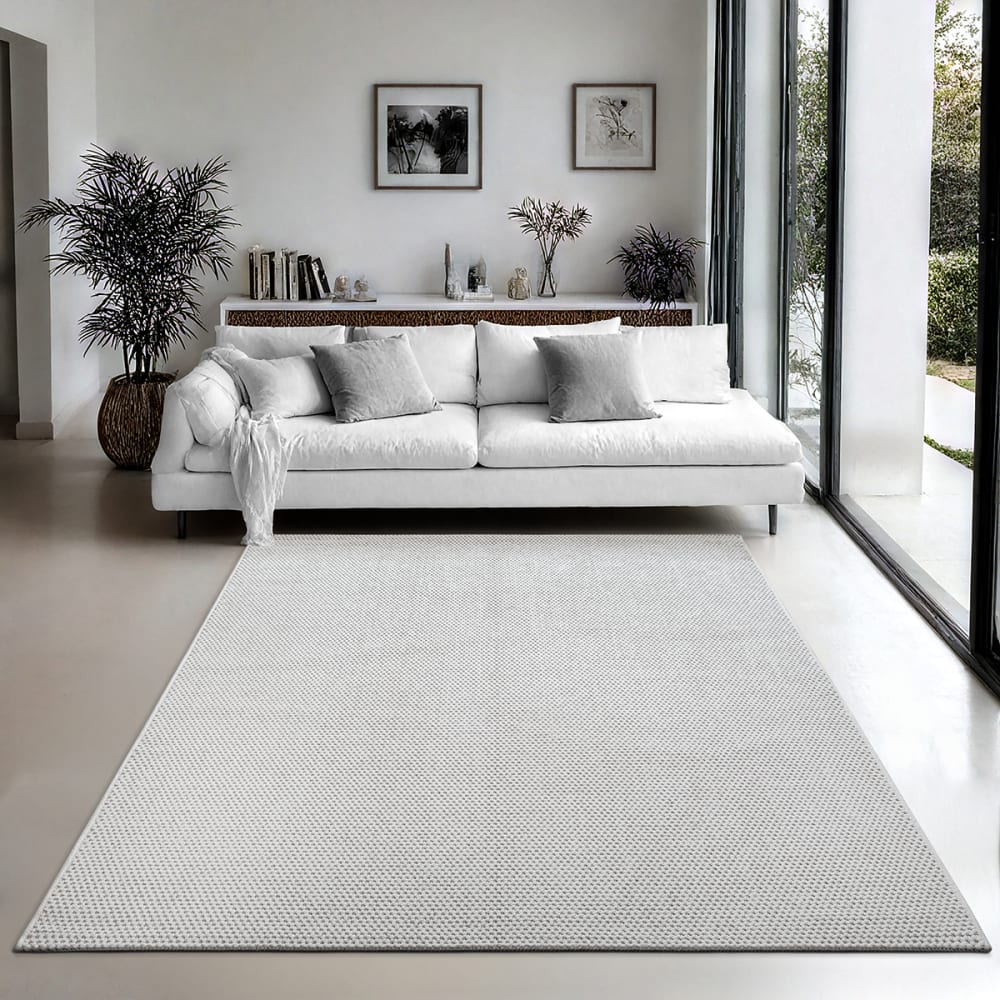 Tapis Mirella moderne tissage structuré, Crème, 80 x 150 cm — vue 3