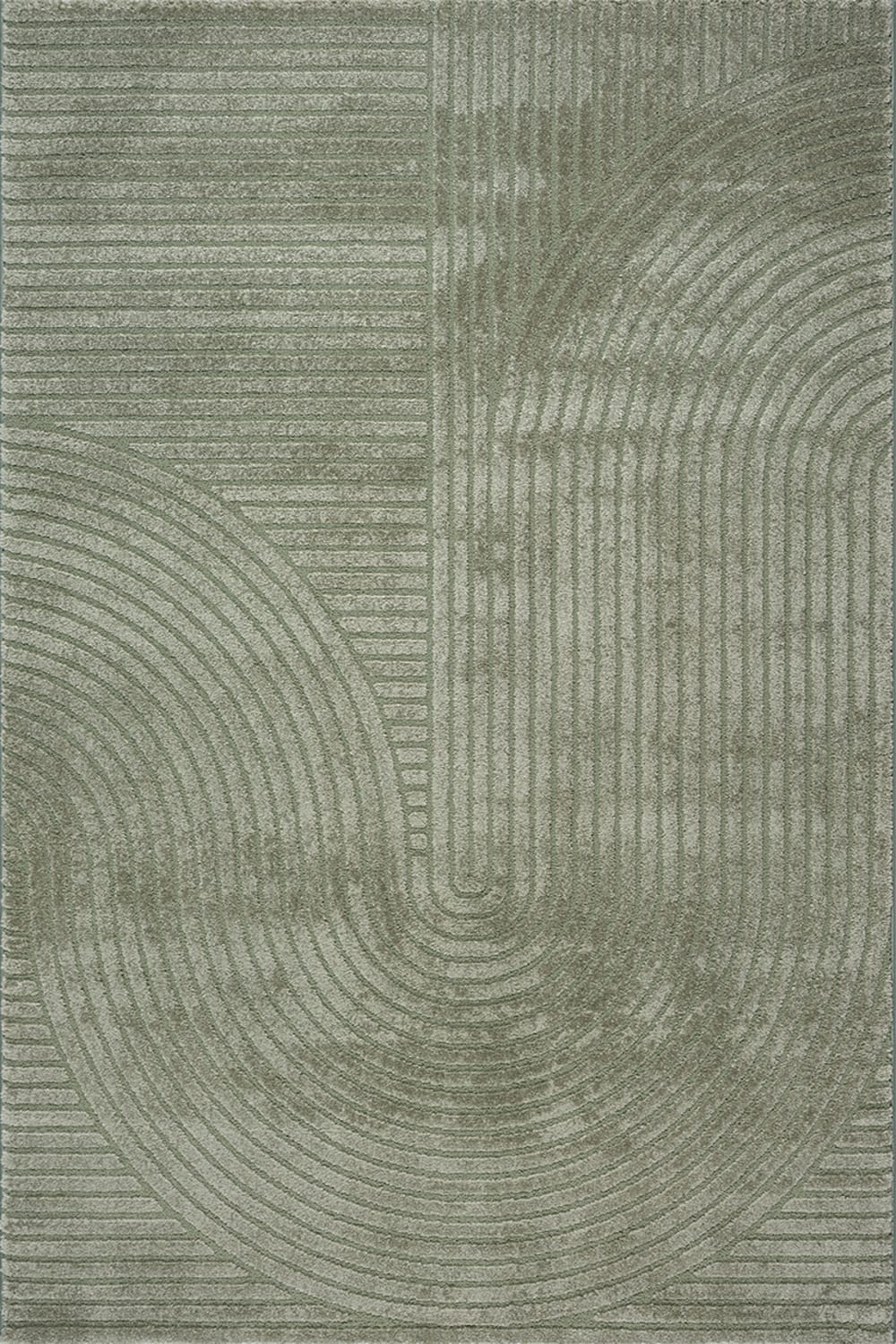 Tapis design moderne, densité élevée, vert, 80 x 150 cm