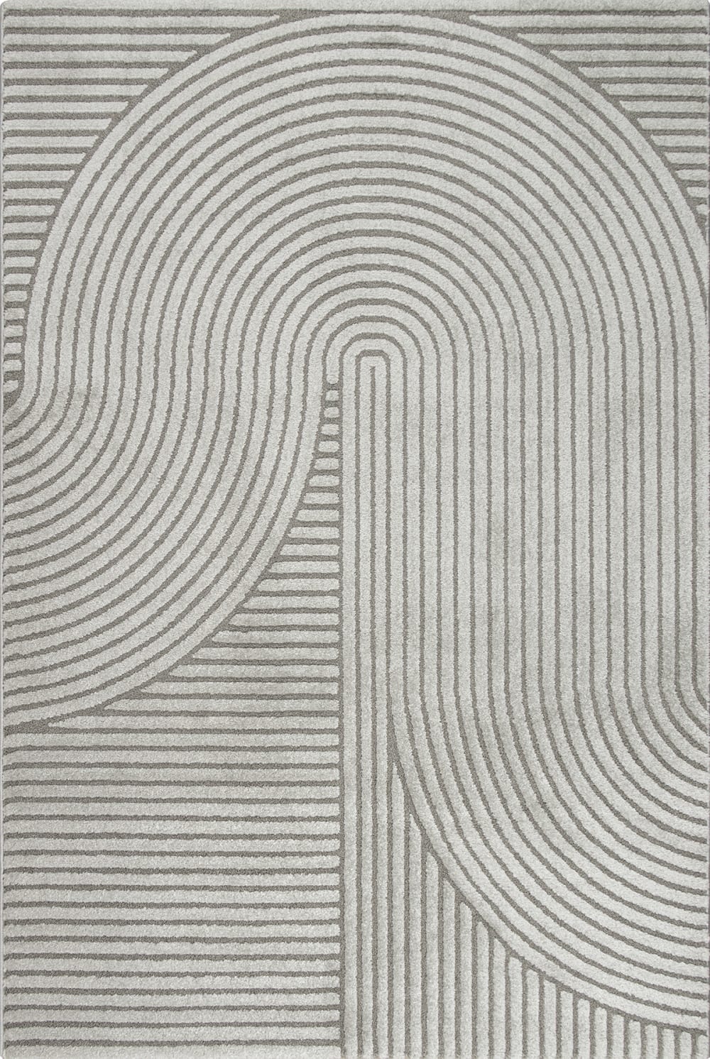 The carpet Moderner Teppich, Panglao Design, hohe Flordichte, Grau, 120 x 170 cm style modern Grau Pp - Polypropylen
