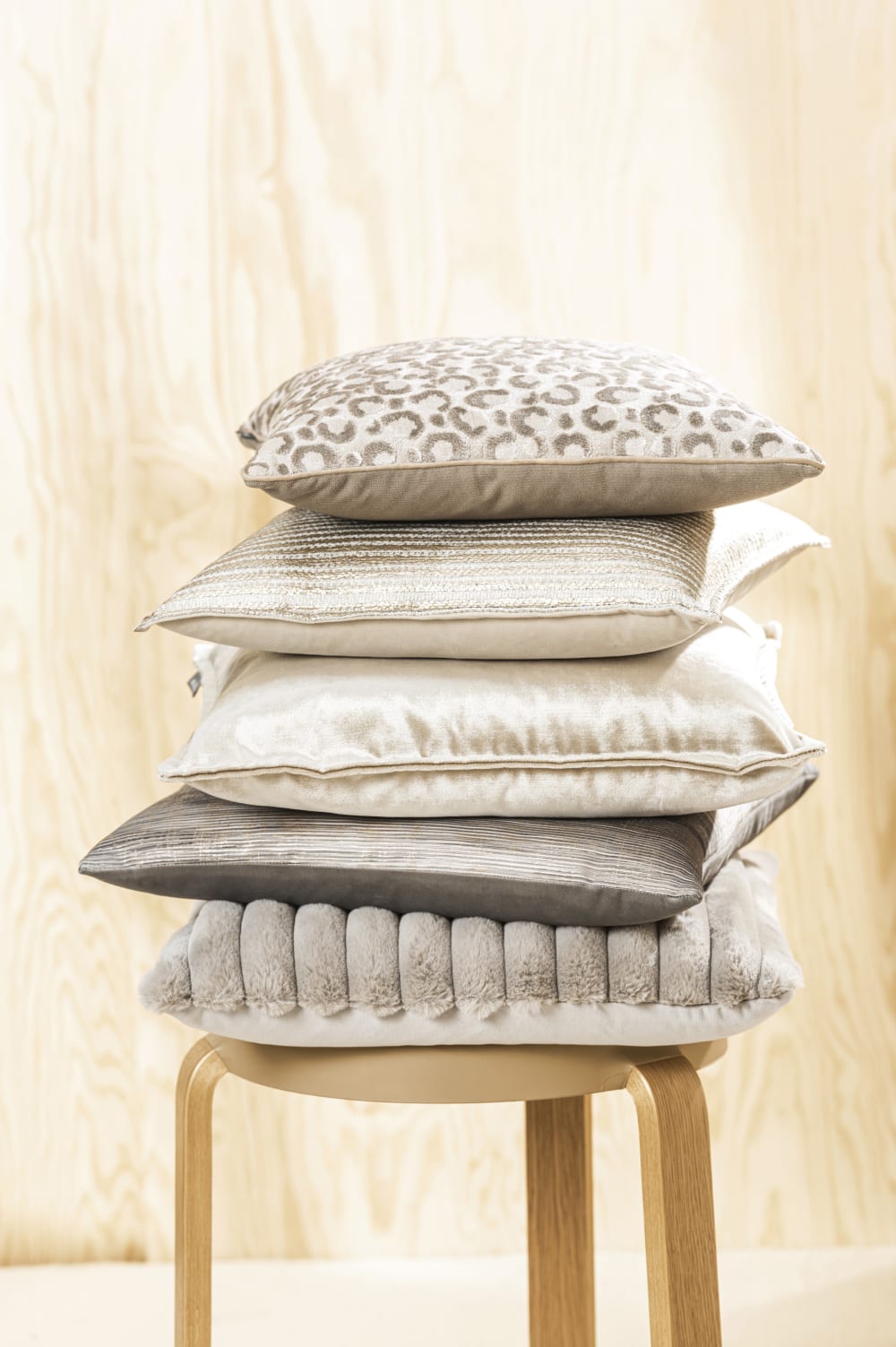 Housse de coussin jacquard multicolore gris 45x45 — vue 3