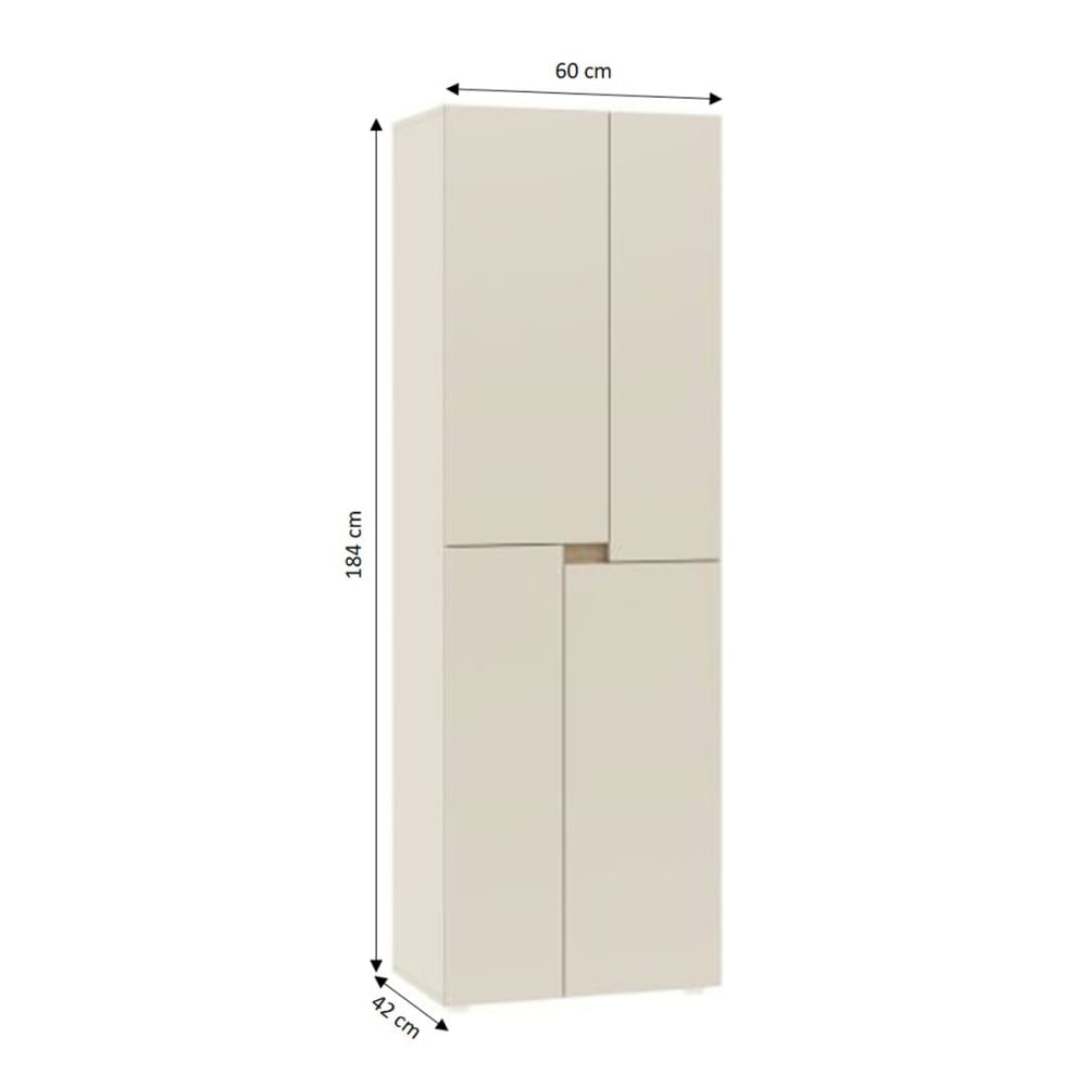 Armoire enfant  cachemire  4 portes h184cm (Baita) - Image 2