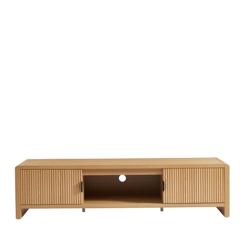 Meuble tv 2 portes en bois l160cm - bois clair Meuble tv 2 portes en bois l160cm - bois clair