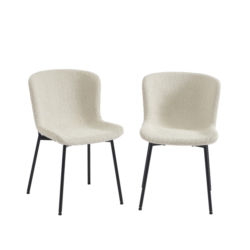 Lot de 2 chaises  tissu - pieds
