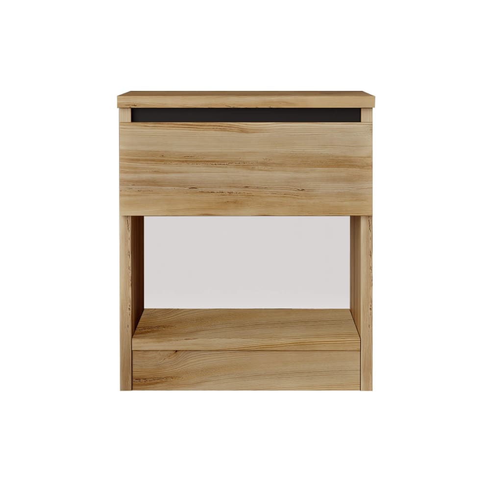 Mobili Rebecca Nachttisch mit 1 Schublade und offenem Fach,46,5x40x35,5 cm, hellbraun style modern Beige Holz