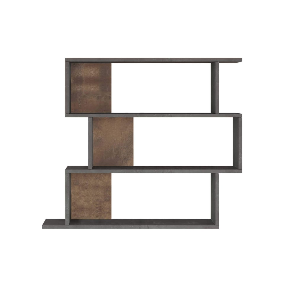 Étagère murale avec 4 tablettes, gris effet béton