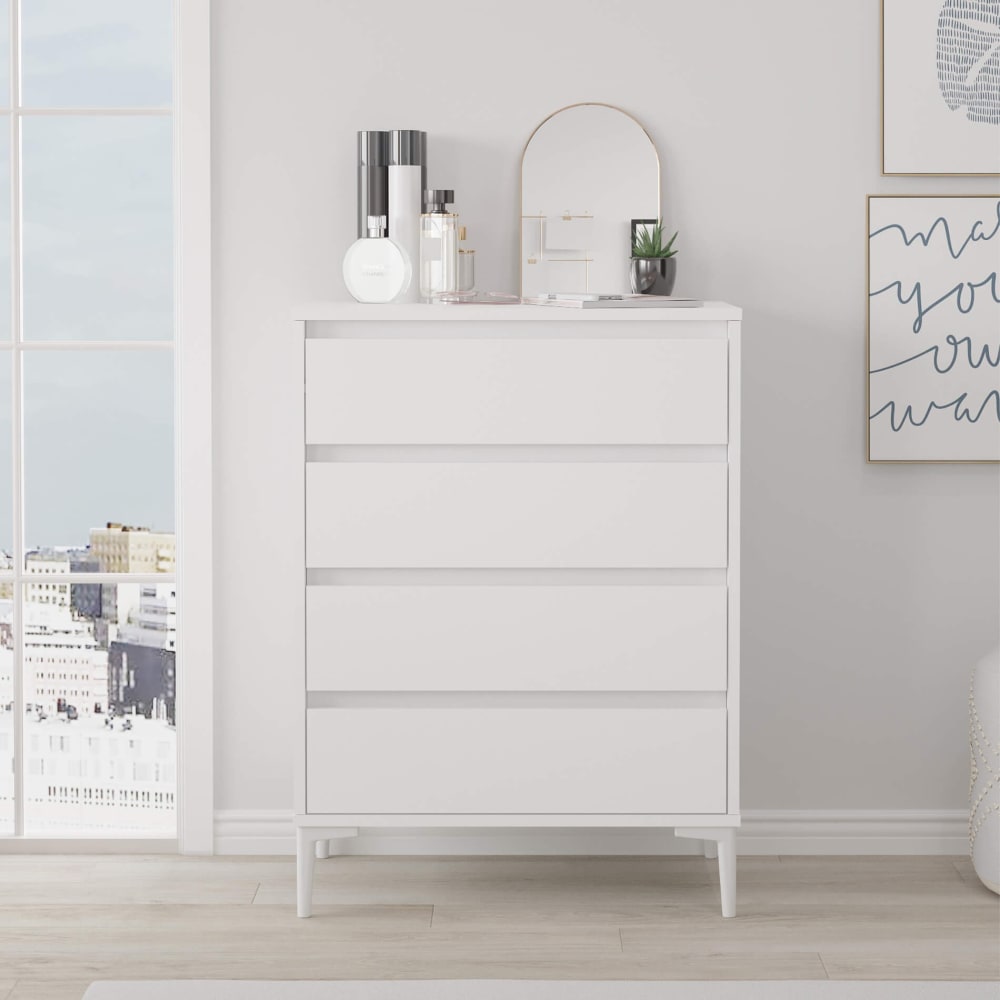 Kommode mit 4 Schubladen, 98,5x72x45 cm, weiß - Maisons Du Monde