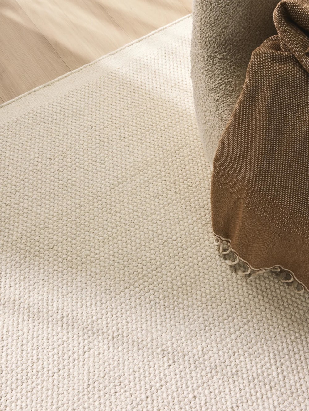 Tapis de laine blanc 120x170 — vue 4
