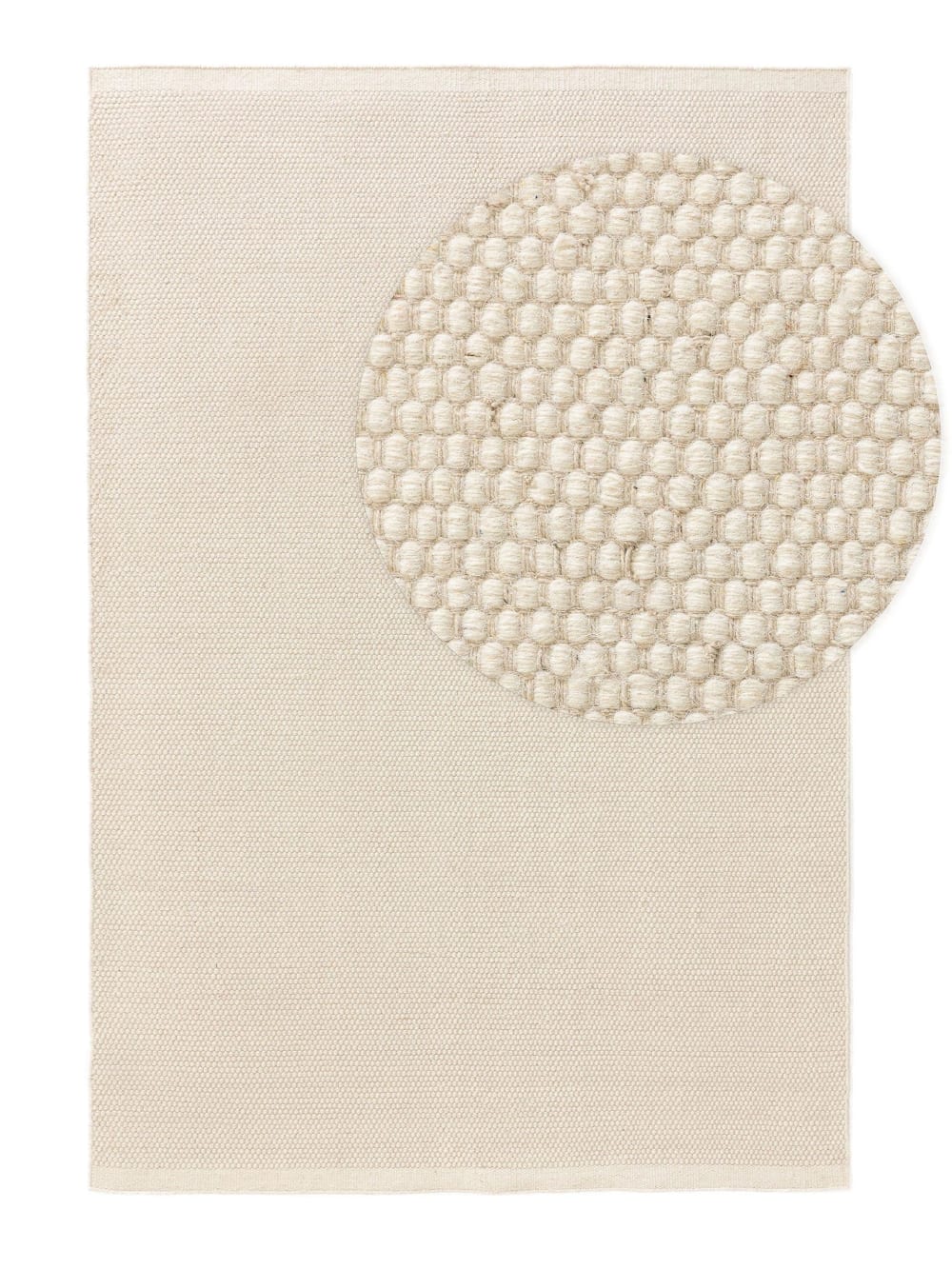 Tapis de laine blanc 170x240