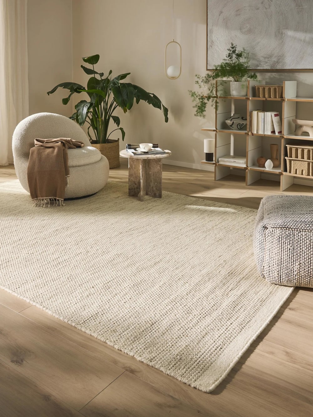 Wollteppich cream 250x350 - Maisons Du Monde