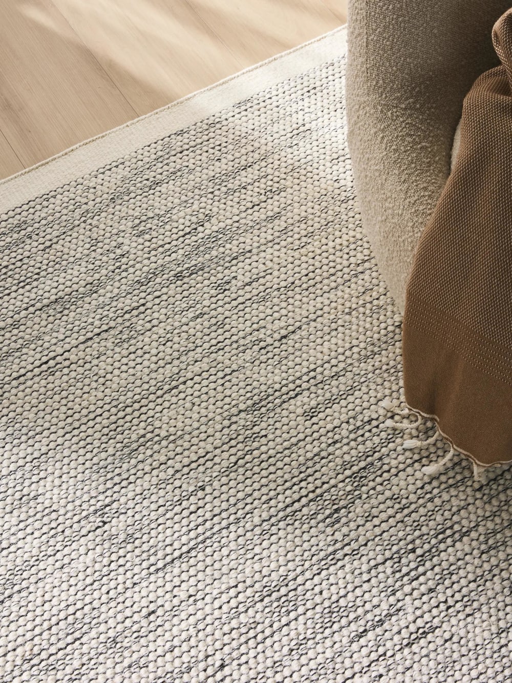 Tapis de laine beige/noir 120x170 — vue 4